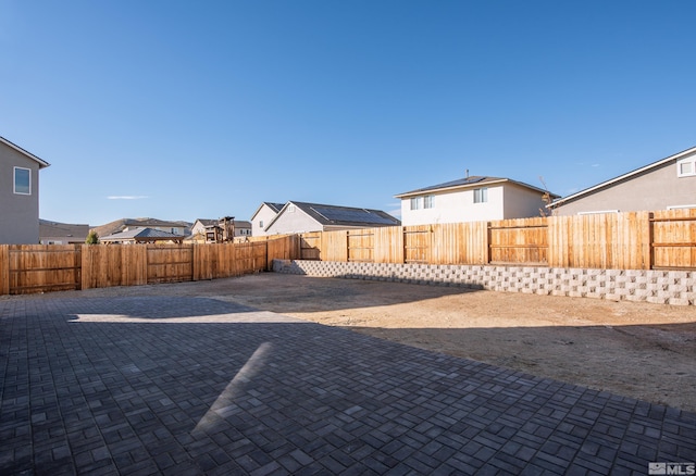 view of yard with a patio area