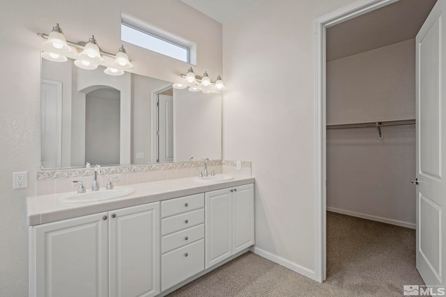 bathroom with vanity