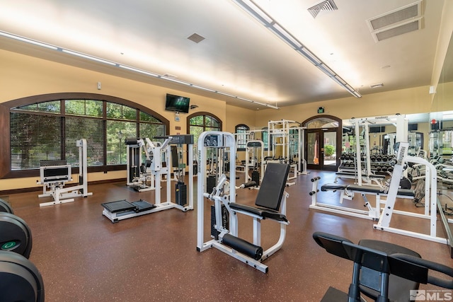 view of exercise room