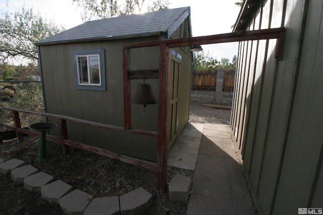 view of outdoor structure