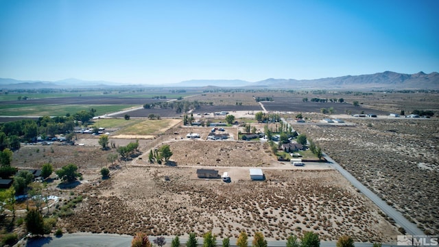 bird's eye view with a mountain view