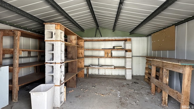 view of storage area