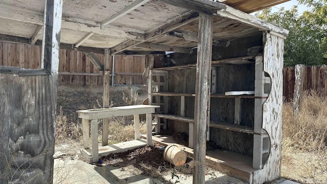 view of storage