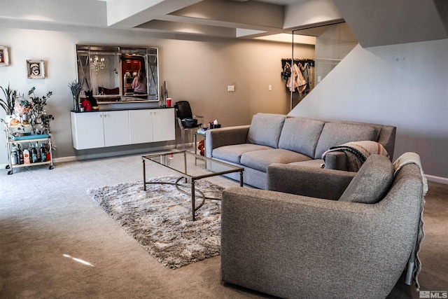 view of carpeted living room