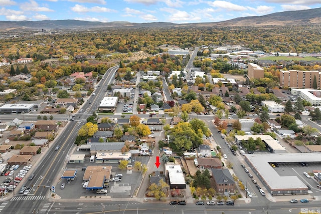 aerial view featuring a mountain view