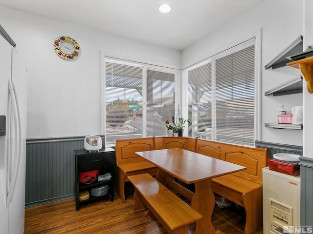 dining room featuring dark wood-type flooring