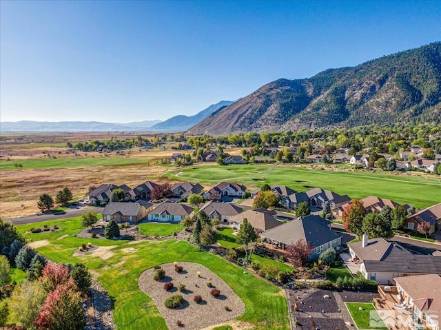 bird's eye view featuring a mountain view