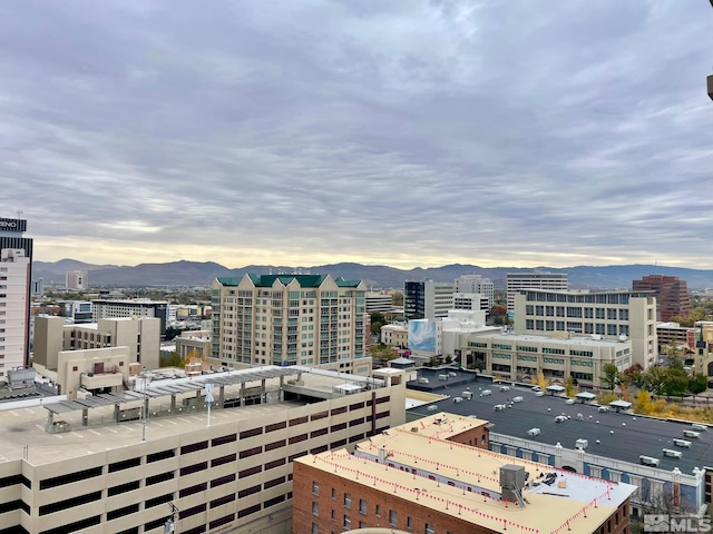 city view with a mountain view