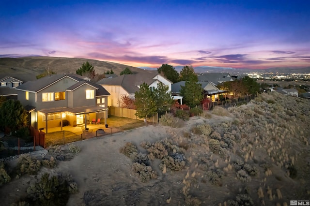 exterior space with a mountain view