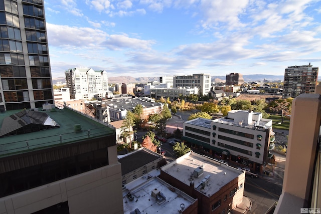 view of city featuring a mountain view