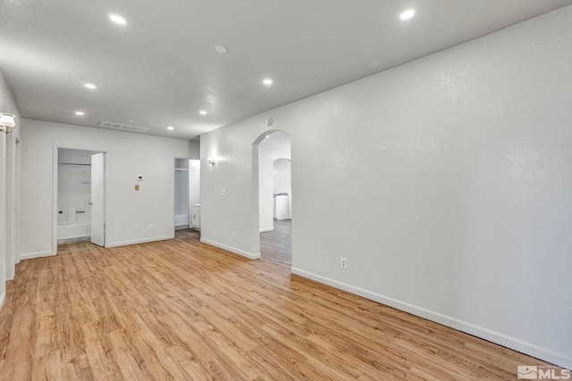 empty room featuring light wood-type flooring