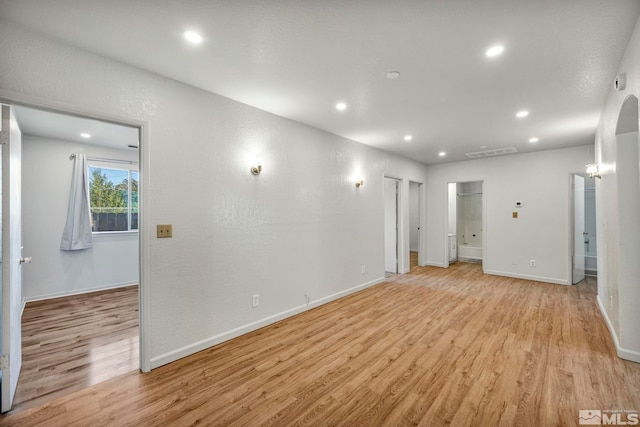 empty room featuring light hardwood / wood-style flooring