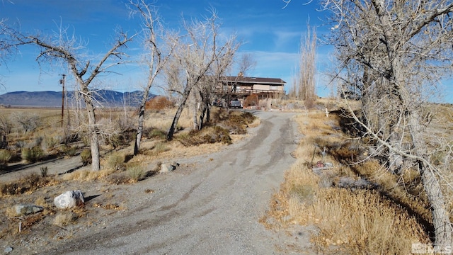 view of street featuring a mountain view