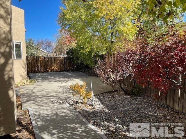 view of yard featuring a patio area