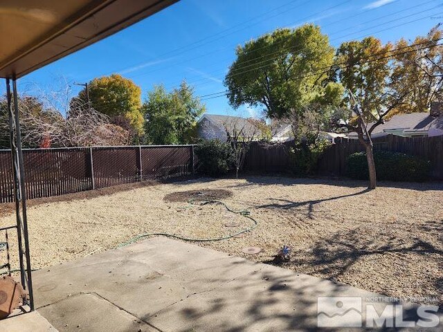 view of yard with a patio