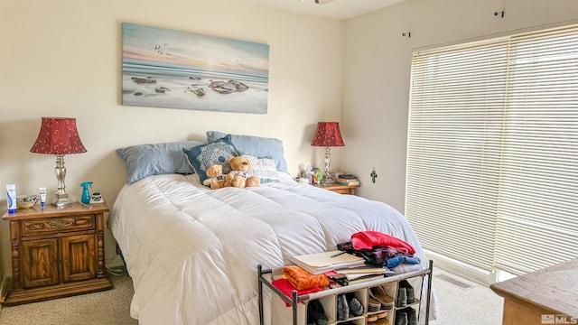 view of carpeted bedroom