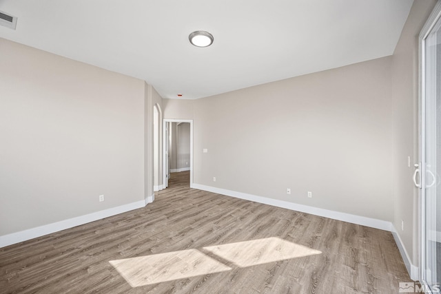 unfurnished bedroom featuring light hardwood / wood-style floors