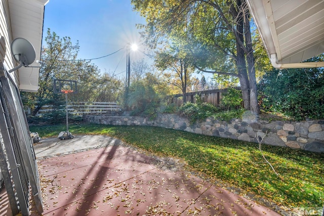 view of yard featuring a patio area