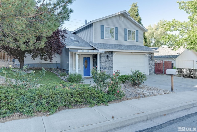 view of front of house featuring a garage