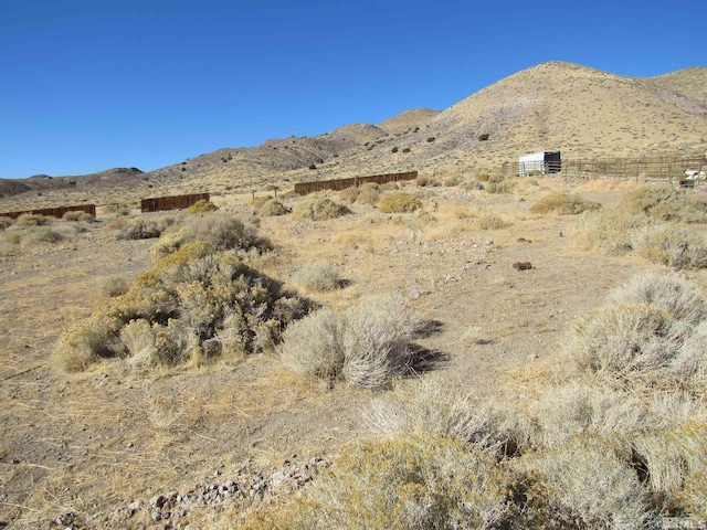 view of mountain feature featuring a rural view