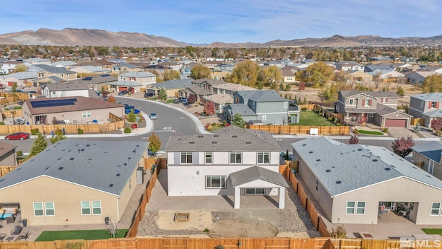 aerial view featuring a mountain view