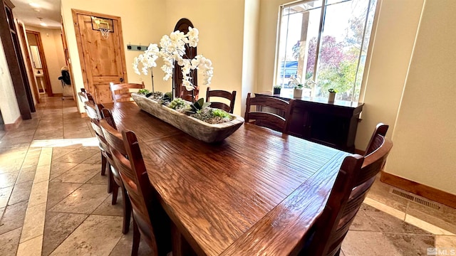 view of dining area