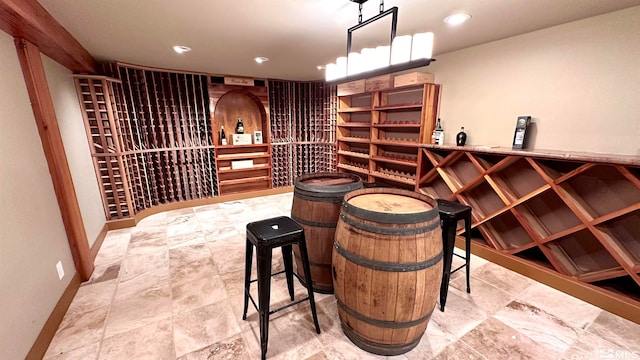 view of wine room