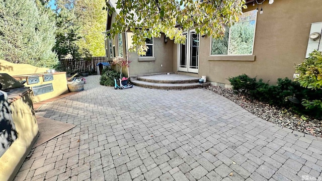 view of patio with french doors