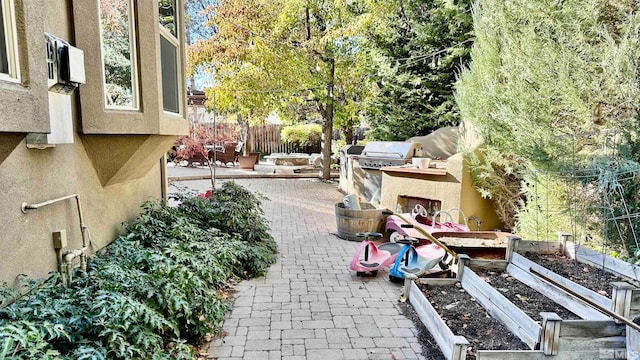 view of patio with grilling area