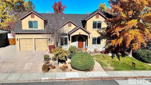 view of front of house featuring a garage