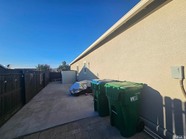 view of home's exterior featuring a patio