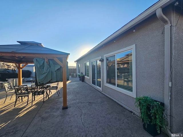 view of patio / terrace featuring a gazebo