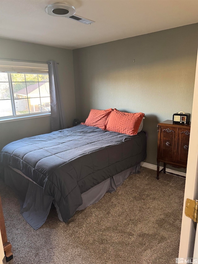 bedroom with carpet floors