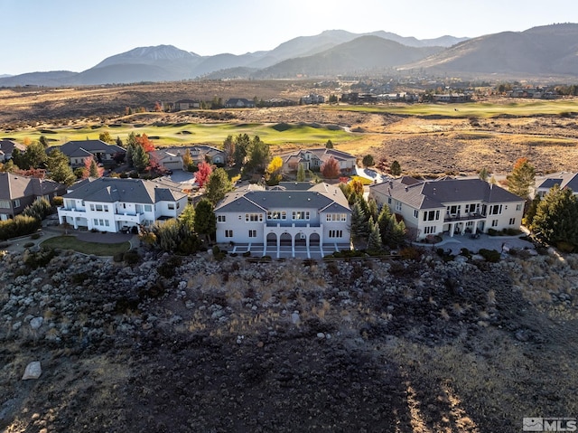 bird's eye view featuring a mountain view