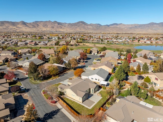 aerial view featuring a mountain view