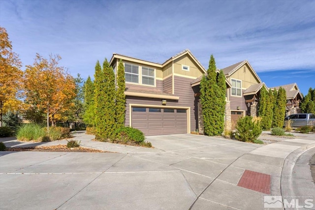 view of front of house featuring a garage