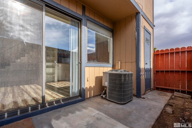 view of patio featuring cooling unit