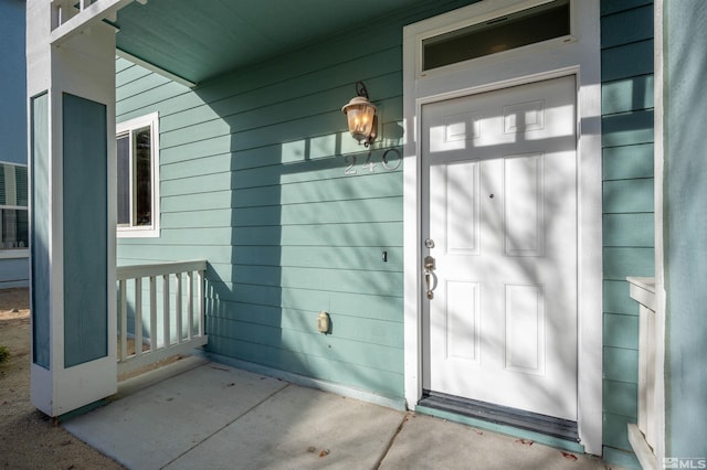 view of doorway to property