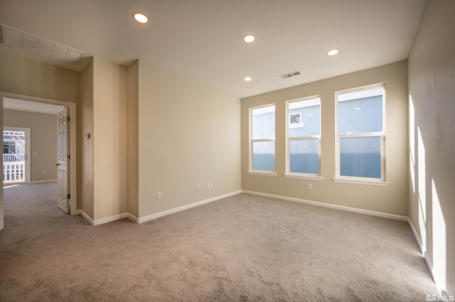 view of carpeted empty room