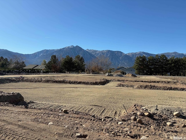 view of mountain feature featuring a rural view