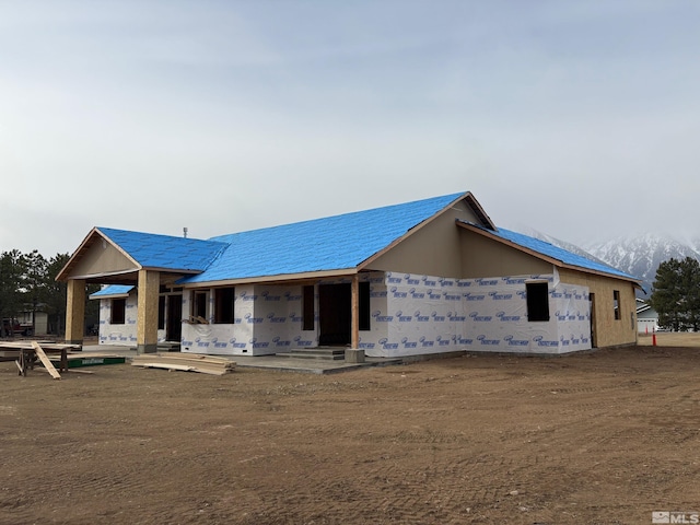 property under construction with a patio