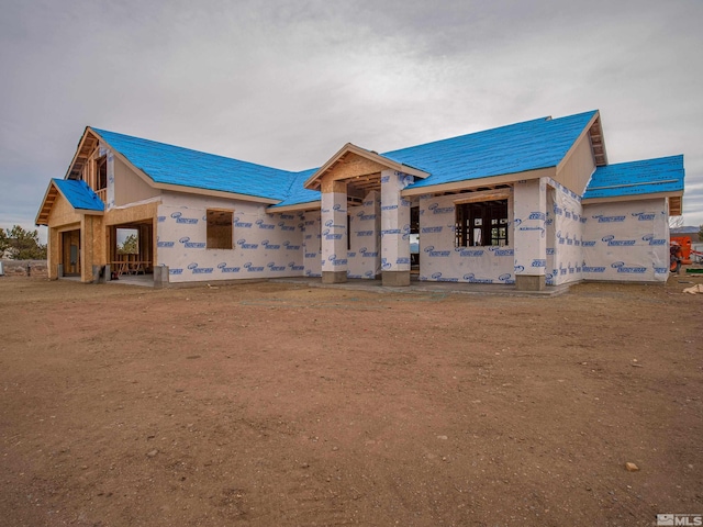 view of unfinished property