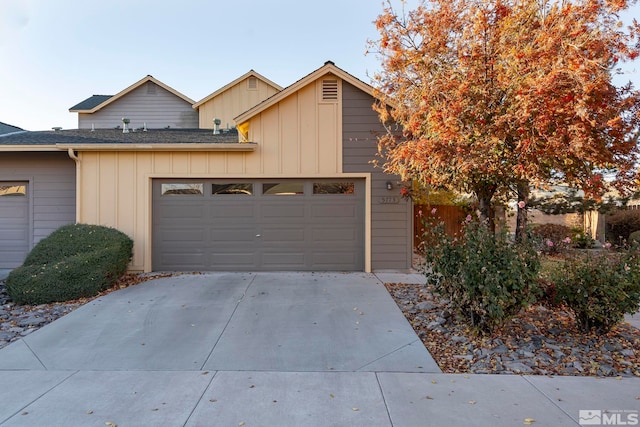 view of front of home with a garage