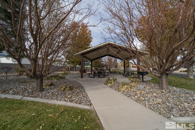 view of community featuring a gazebo