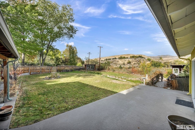 view of yard with a patio area