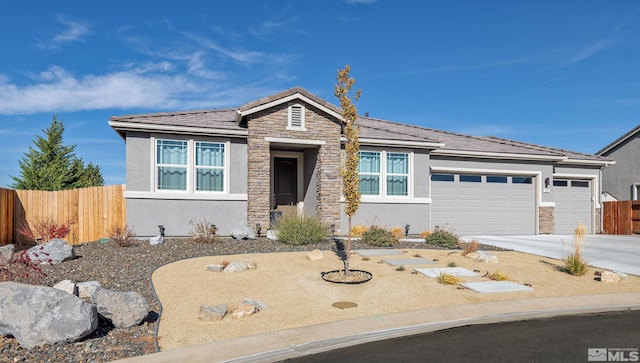 view of front facade featuring a garage