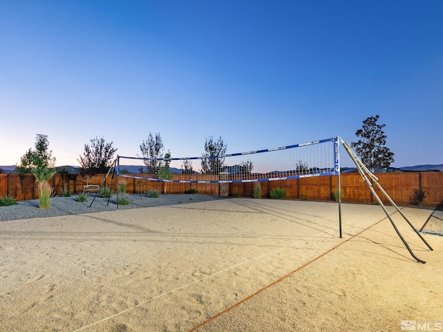 surrounding community featuring volleyball court