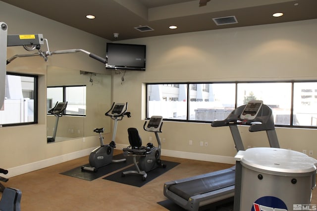 view of exercise room