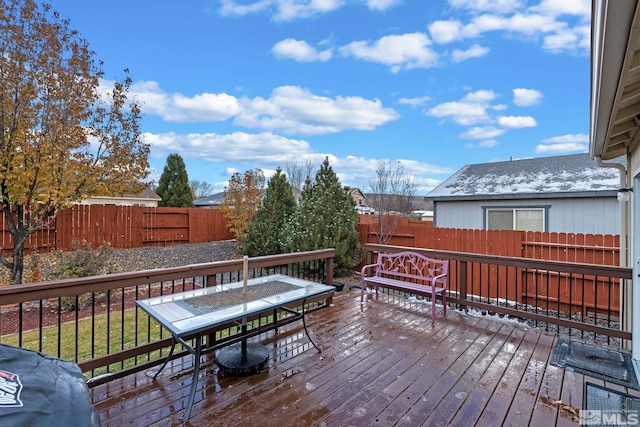 view of wooden deck