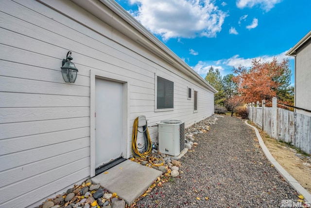 view of property exterior featuring cooling unit